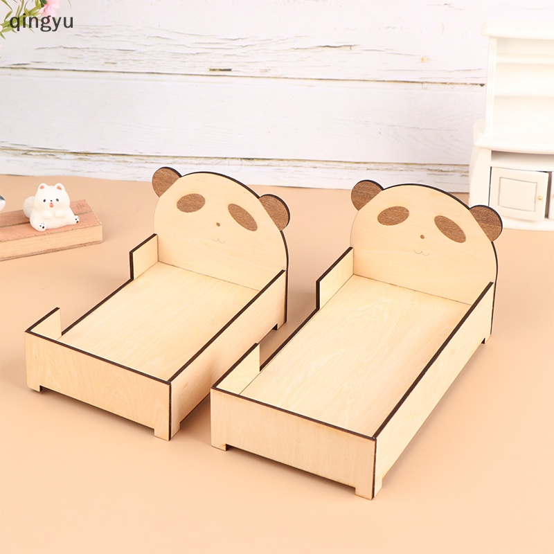 Giường Ngủ Hoạt Hình Mini Tỉ Lệ 1 / 12 Trang Trí Nhà Búp Bê