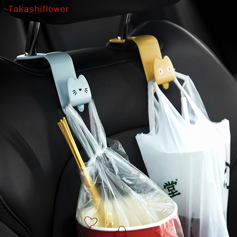 Set 2 Móc Treo Đồ Gắn Sau Ghế Xe Hơi Hình Mèo Dễ Thương