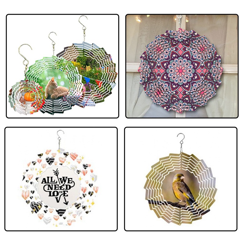 Set 6 Con Quay Gió 3D 8 Inch Treo Trang Trí Sân Vườn Ngoài Trời