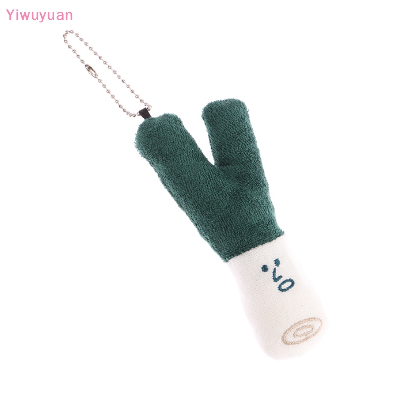 < Yiwuyuan > Móc Khóa Búp Bê Nhồi Bông Mềm Hình Rau Củ Quả Màu Xanh Lá Dùng Để Trang Trí Ba Lô / Túi Xách / Xe