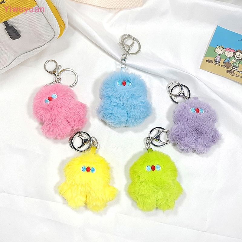 < Yiwuyuan > Móc Chìa Khóa Hình Búp Bê Nhồi Bông Nhiều Màu Trang Trí Ba Lô / Ô Tô Mới