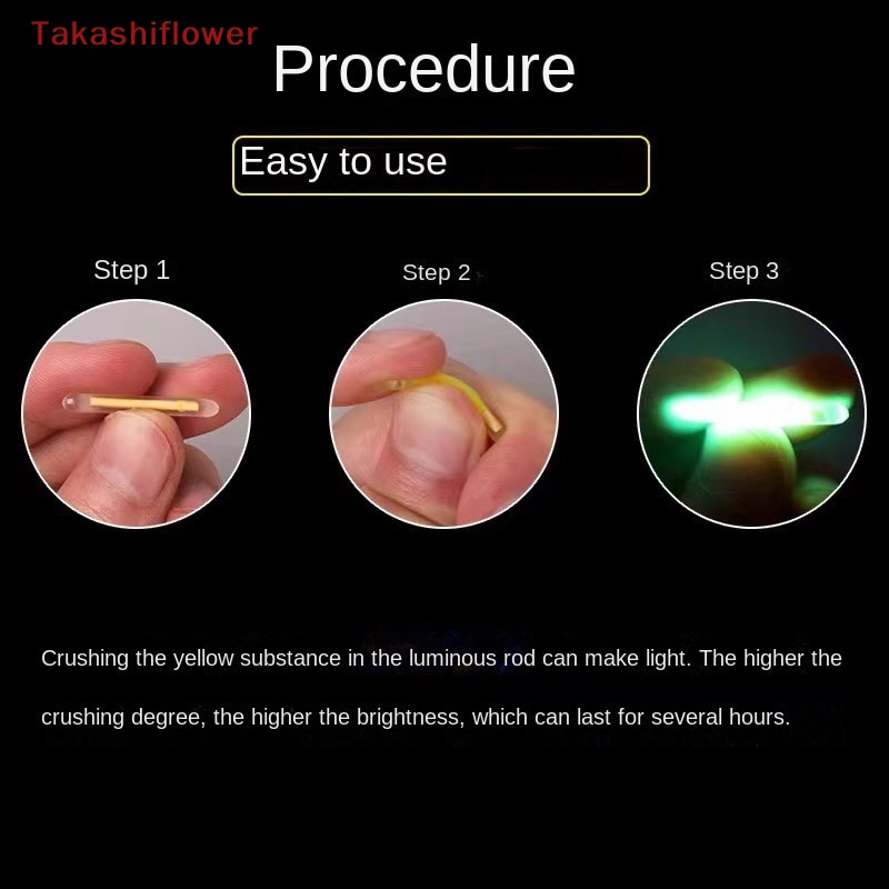 Set 50 Phao Câu Cá Phát Sáng Trong Đêm 2.2-4.5mm