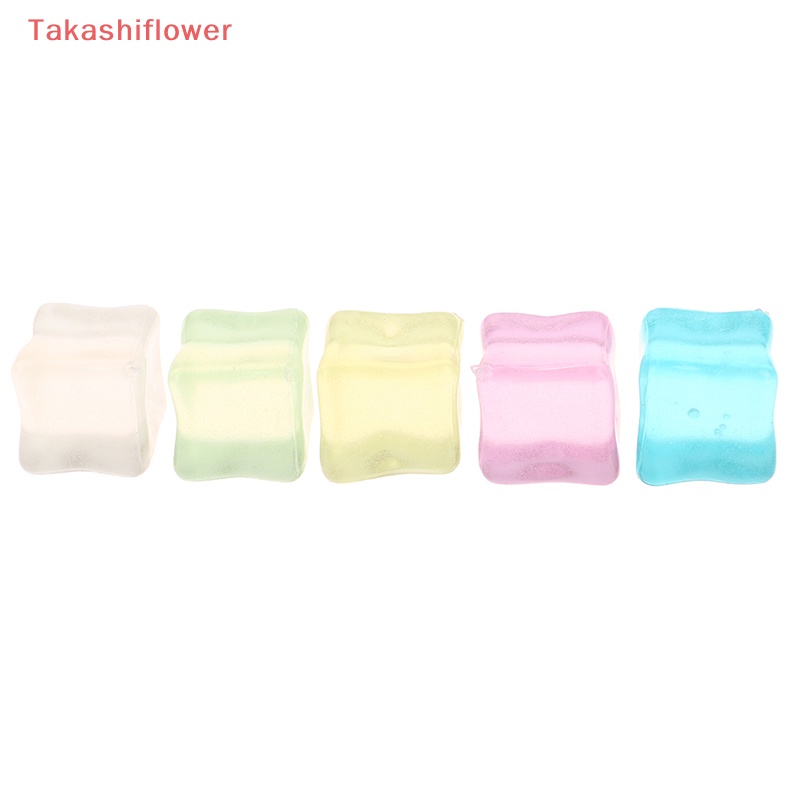 Bộ 5 Khối Đá Vuông Màu Dạ Quang Dùng Trang Trí