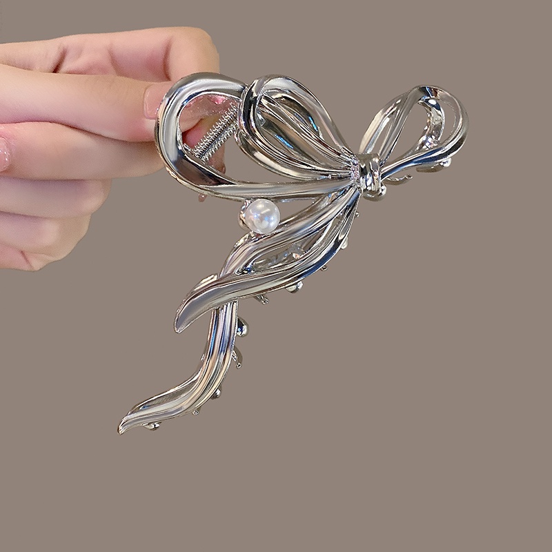 Kẹp TóC HìNh Nơ ĐíNh NgọC Trai Giả ThờI Trang Cho Nữ