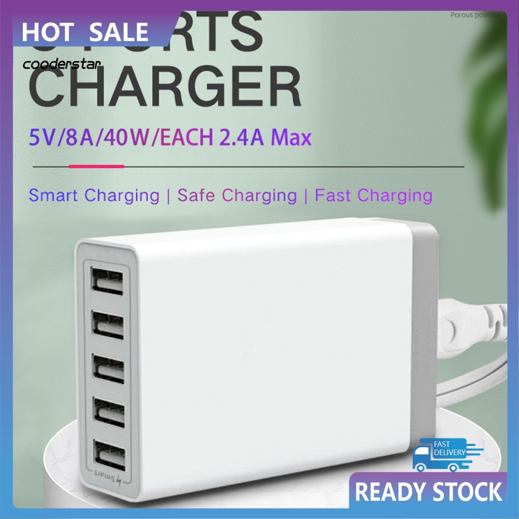 1 Bộ Đế Sạc Nhanh USB Có Đèn Báo Hiệu Công Suất Cao Đa Năng Dành Cho Văn Phòng