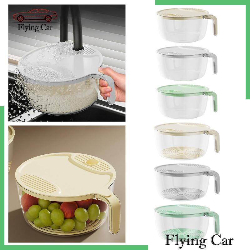 Set 2 Rổ Lọc Dùng Để Vo Gạo / Khoai Tây Chiên