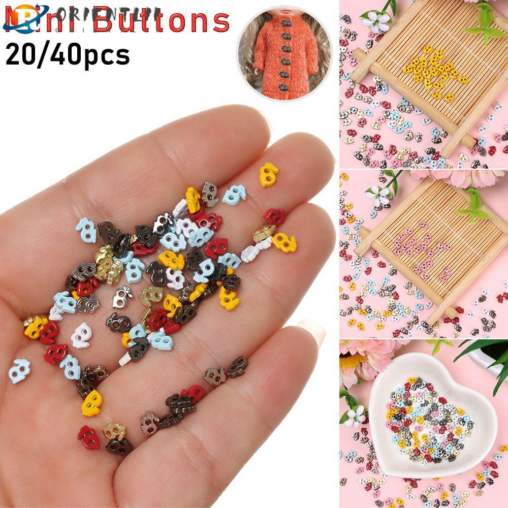 Set 20 / 40 Nút Áo 4mm Hình Thỏ Dễ Thương Trang Trí Cho Búp Bê