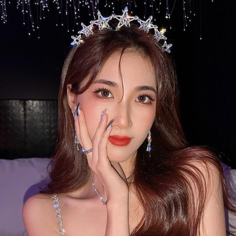 Cài Tóc Hình Ngôi Sao Đính Đá Phong Cách Vintage