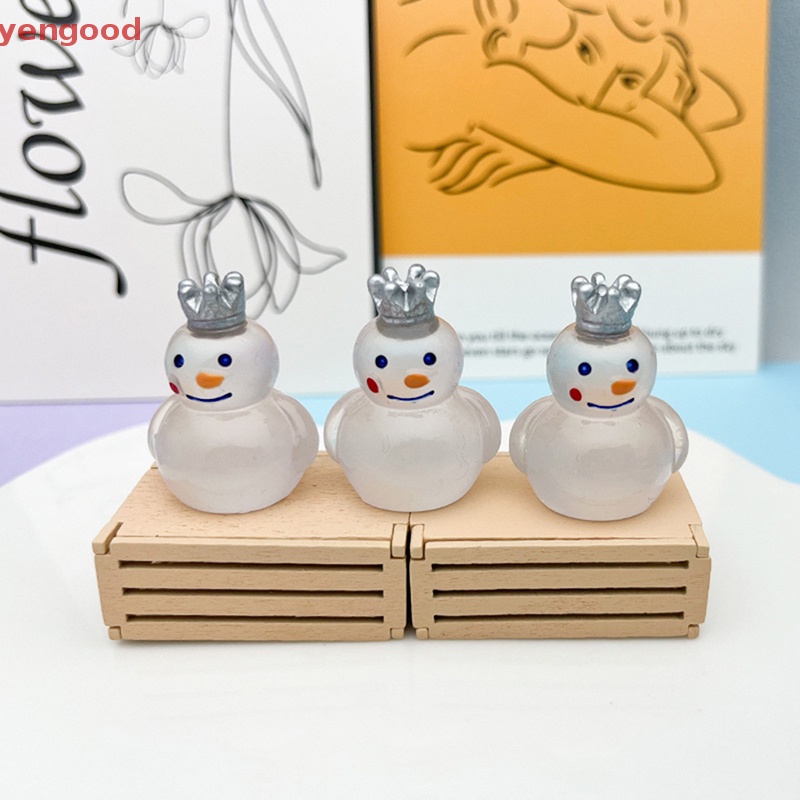 1 Mô Hình Người Tuyết Mini Bằng Nhựa Phát Quang Trang Trí Bảng Điều Khiển Xe Hơi