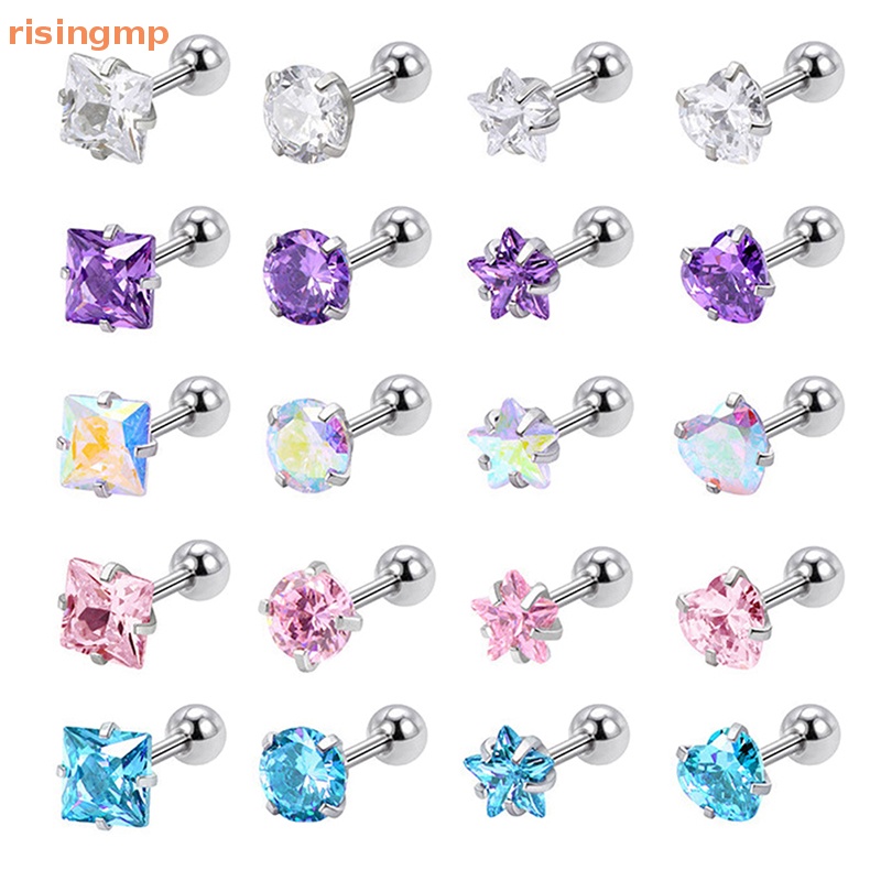 1 Đôi Khuyên Tai Pha Lê Nhiều Màu 4mm Cho Nữ