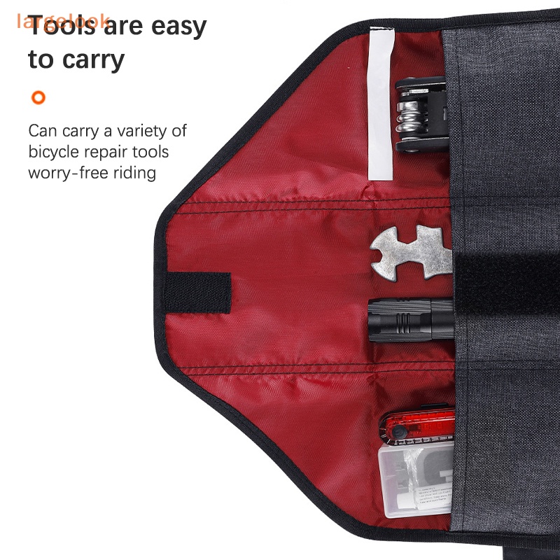 Túi Đựng Dụng Cụ Màu Đen Gắn Khung Trước Xe Đạp MTB Tiện Dụng