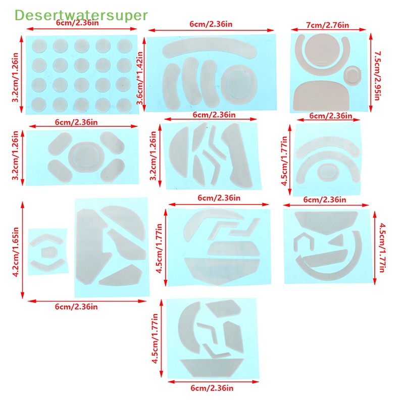 1 Tờ Miếng Dán Teflon Đáy Chuột Chống Trượt Chống Mài Mòn Thông Dụng DSVN Universal 1 Tờ