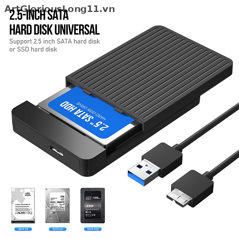 1 Hộp Đĩa Cứng ArtGloriousLong 2.5-inch USB3.0 type c Hỗ Trợ 6TB UASP 6Gbps.