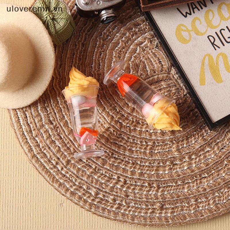 Set 2 Ly Kem / Sữa Mini 1: 12 Xinh Xắn Dùng Để Trang Trí Nhà Búp Bê