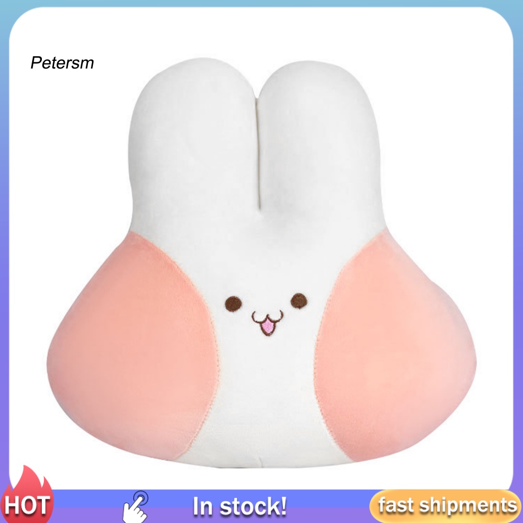 Gối Tựa Lưng Bằng PP Gọn Nhẹ Hình Thỏ Hoạt Hình Dễ Vệ Sinh Cho Xe Hơi