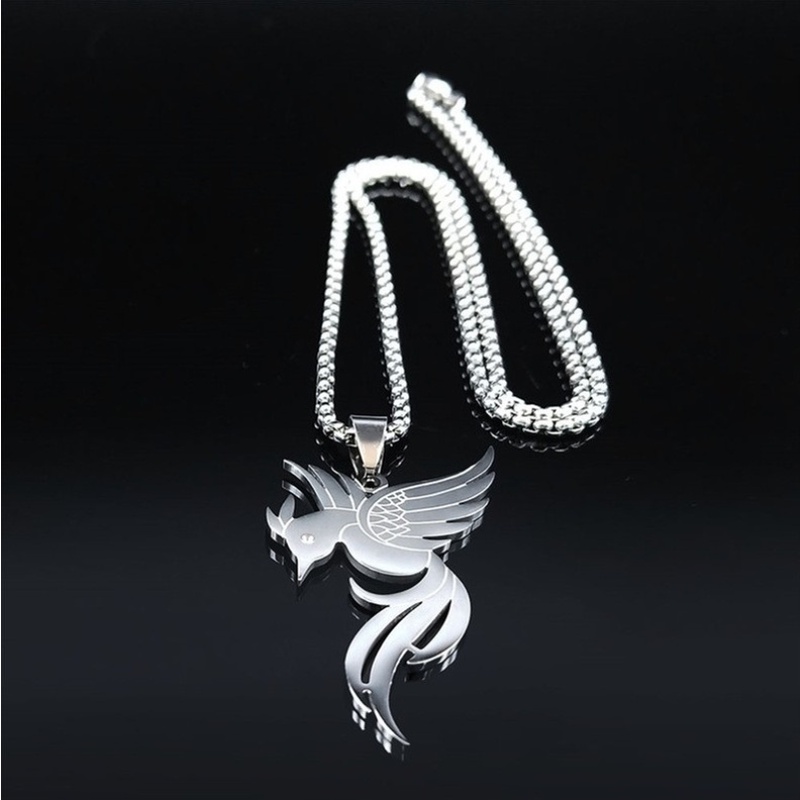 Vòng cổ Bạc S925 Mặt Hình Chim Ruồi Bằng Thép Không Gỉ Phong Cách Hip Hop Cho Nam Và Nữ