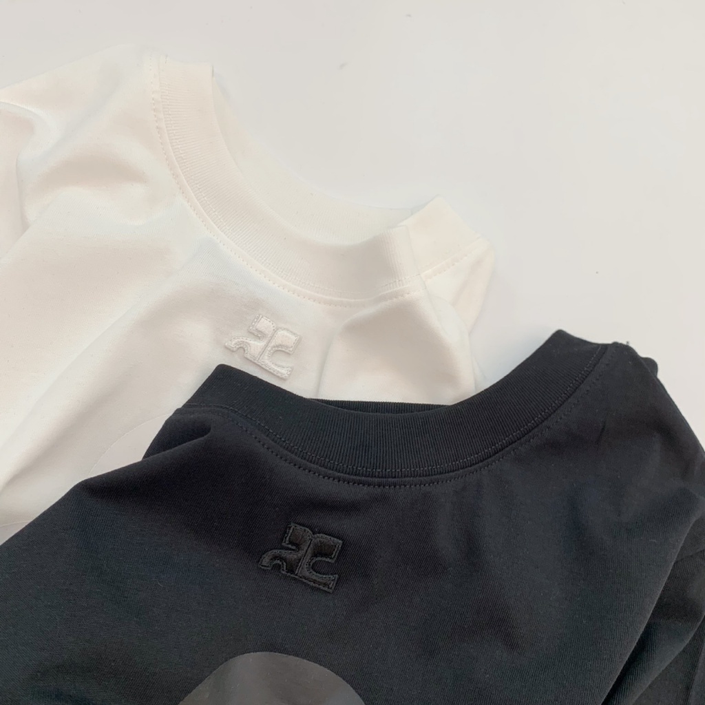 Courreges Hàng Có Sẵn Áo Thun Mùa Hè 2023 In Hình jennie Phong Cách Mỹ Giản Dị