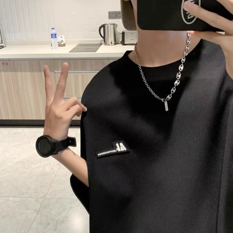 Áo Thun Lụa Lạnh Mỏng Tay Ngắn Thời Trang Mùa Hè Cho Nam