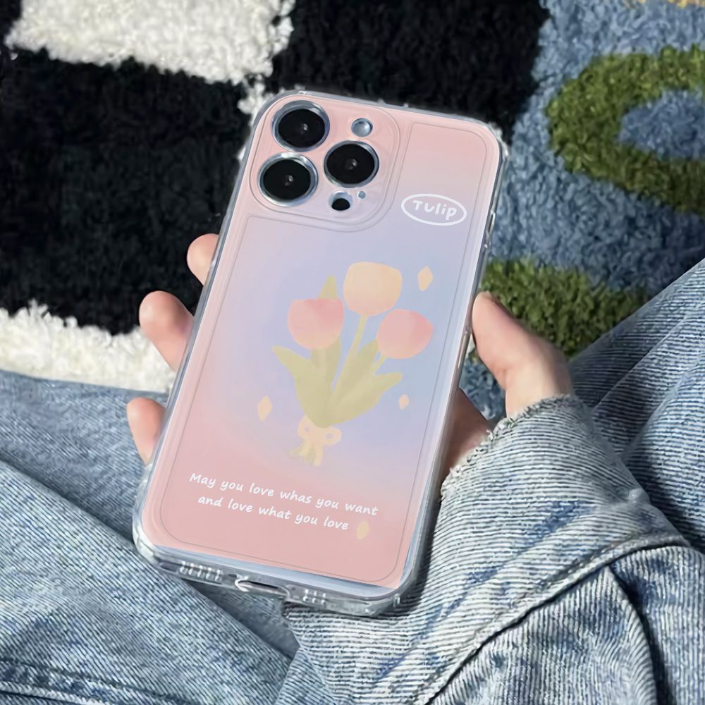 ✅Ốp Điện Thoại Mềm Chống Sốc Họa Tiết Hoa Tulip 78 13 Dành Cho Iphone 12 Max 14 Pro 6In 11 Plus