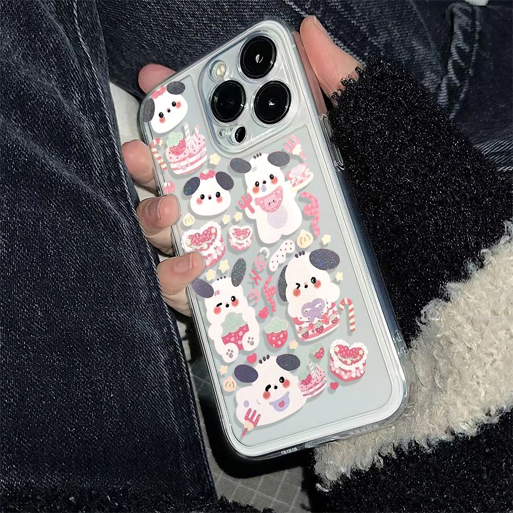 ✅Ốp Điện Thoại Mềm Chống Sốc Họa Tiết Cún Con Dễ Thương Dành Cho Iphone 126Inmax 78 14 Pro 1311 Plus