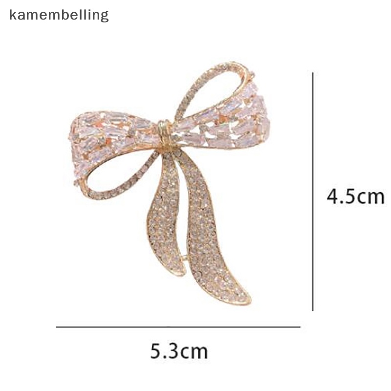 Ghim Cài Áo Hình Nơ Đính Đá Chống Ánh Sáng Thời Trang Cho Nữ