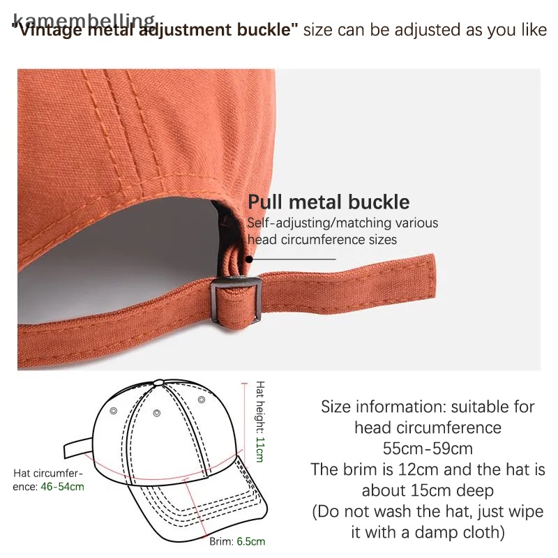 Kamembelling Mũ Lưỡi Trai Vành Rộng Mềm Mại Chống Nắng Phong Cách Hàn Quốc Dễ Phối Đồ Thời Trang Mùa Hè