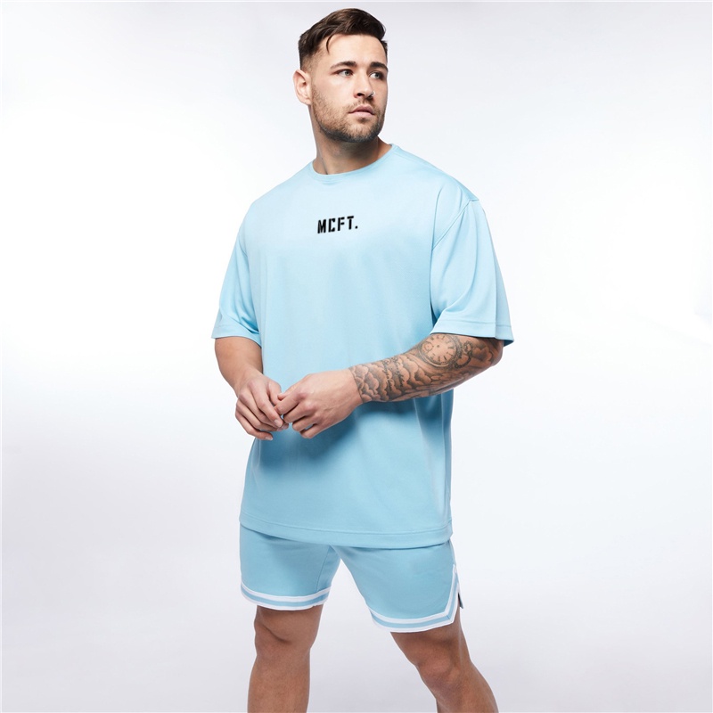 Áo Thun Tay Ngắn Cổ Tròn Dáng Rộng In Họa Tiết Đơn Giản Nhanh Khô Thời Trang Mùa Hè