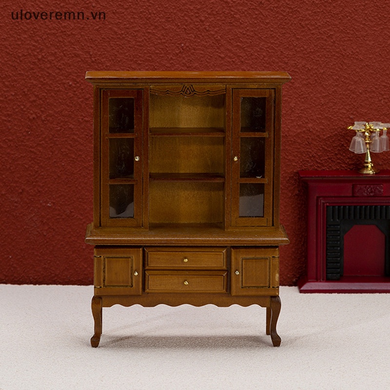 Uloveremn Mô Hình Nội Thất Phòng Ăn Hai Cửa Tỉ Lệ 1: 12 Trang Trí Nhà Búp Bê