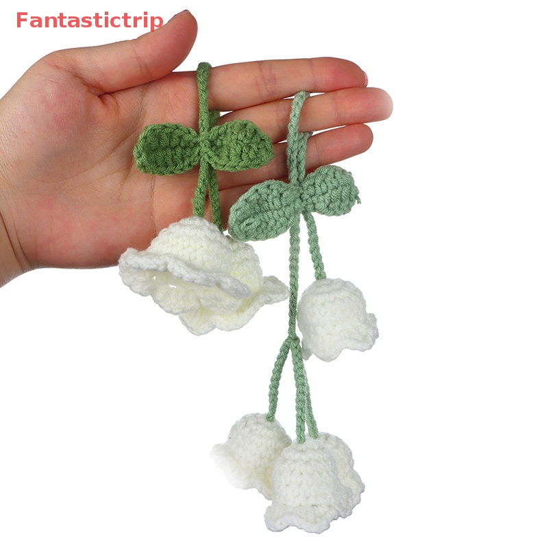 [Fantastictrip] Móc Khóa Dệt Kim Thủ Công Hình Hoa Lá Cho Nữ