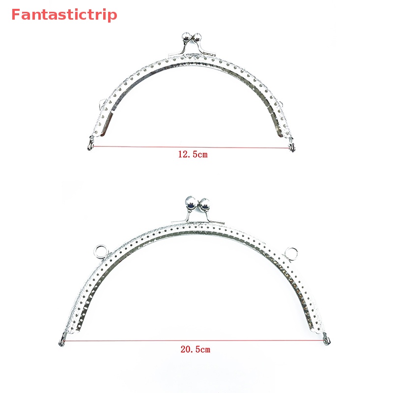 1 Khung Khóa Túi Xách Hình Bán Nguyệt Bằng Kim Loại Bóng DIY 8.5 / 10.5 / 12.5 / 15.5CM