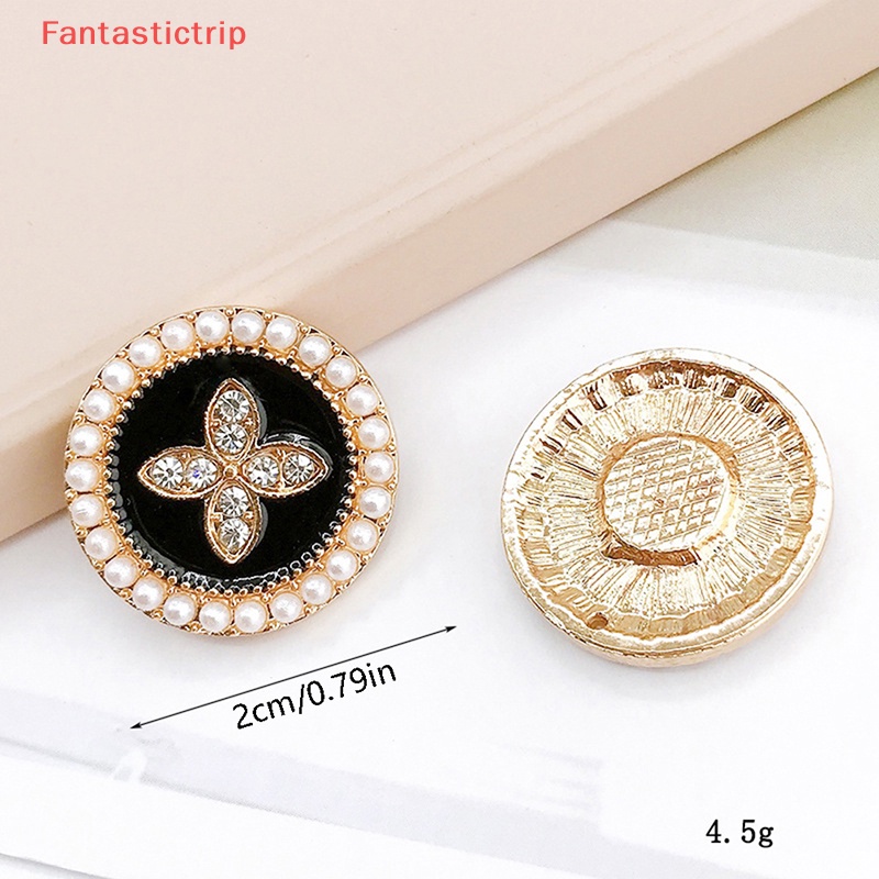 [Fantastictrip] Vòng Đeo Tay Đính Hoa Ngọc Trai Kim Loại Lấp Lánh Phụ Kiện Trang Trí Giày Cho Bé Gái Mới