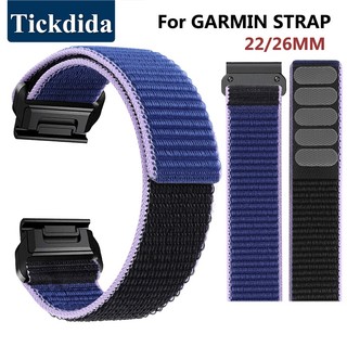 Dây đeo nylon 26mm cho đồng hồ thông minh garmin fenix 6x pro 5x 7x 3 hr mk1