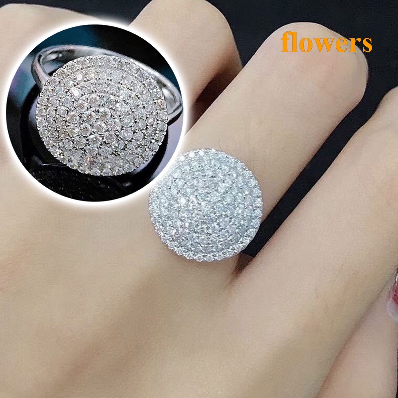 Nhẫn Đính Kim Cương Toàn Diện Tinh Tế Phong Cách Âu Mỹ