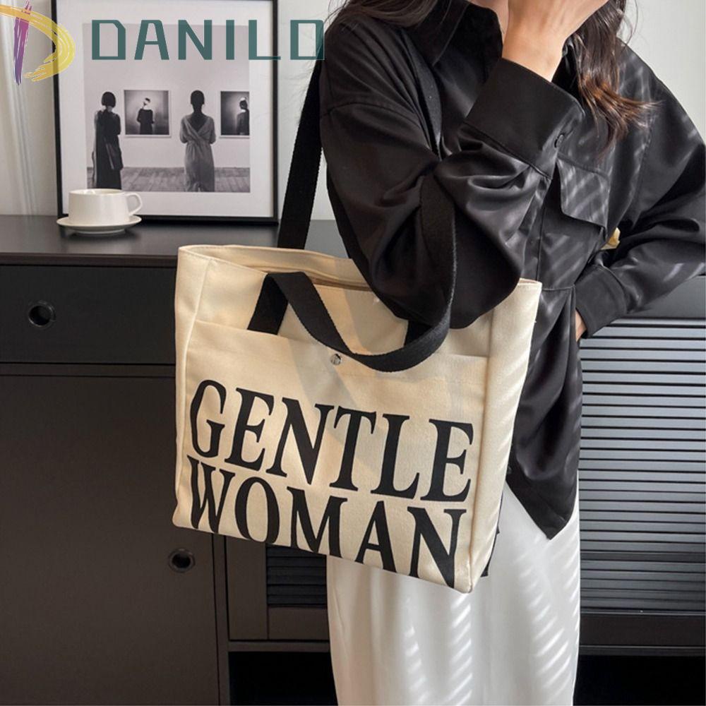 Danilo Túi Tote Đeo Vai Đựng Tiền Xu Sức Chứa Lớn In Họa Tiết Dễ Thương Cho Nữ