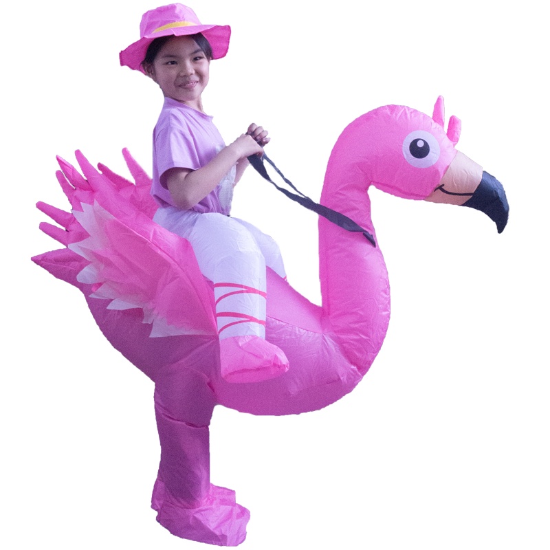 Bộ Đồ Bơm Hơi Hóa Trang Chim Hồng Hạc Hoạt Hình Vui Nhộn Dành Cho Người Lớn