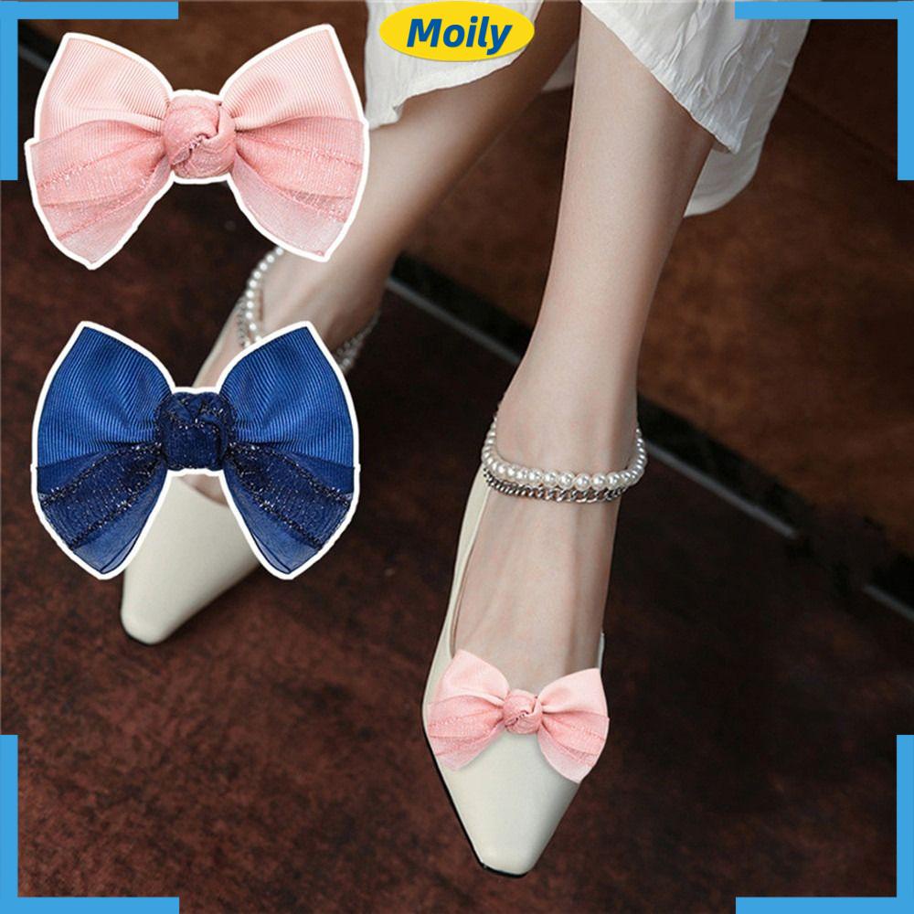 Bộ 2 Kẹp Nơ Trang Trí Giày Cao Gót Cho Cô Dâu