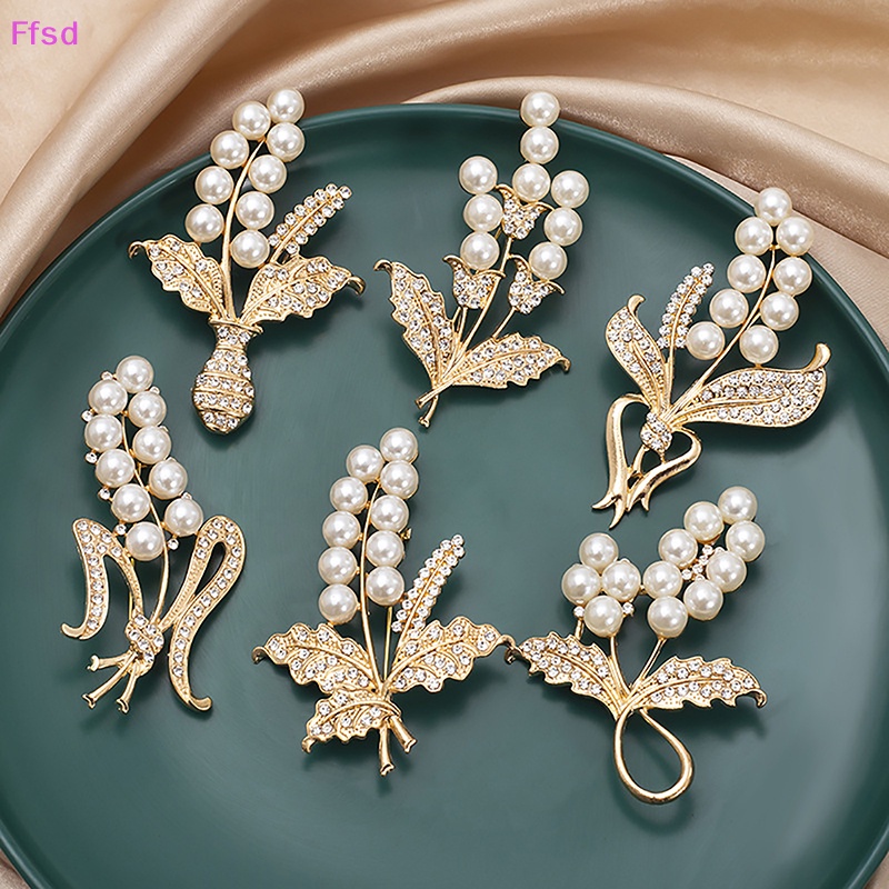 {Ffsd} Ghim Cài Áo Đính Đá Ngọc Trai Thời Trang Chống Thất Lạc Phù Hợp Với Tiệc Tùng Cho Nữ * Hàng Bán Chạy