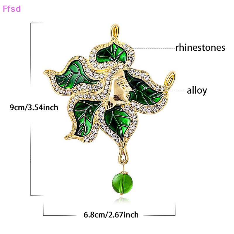 {Ffsd} Ghim Cài Áo Hình Lá Cổ Điển Thời Trang Unisex Tráng Men Xanh Lá Làm Đẹp Cho Tiệc Tùng Văn Phòng * Hàng Bán Chạy