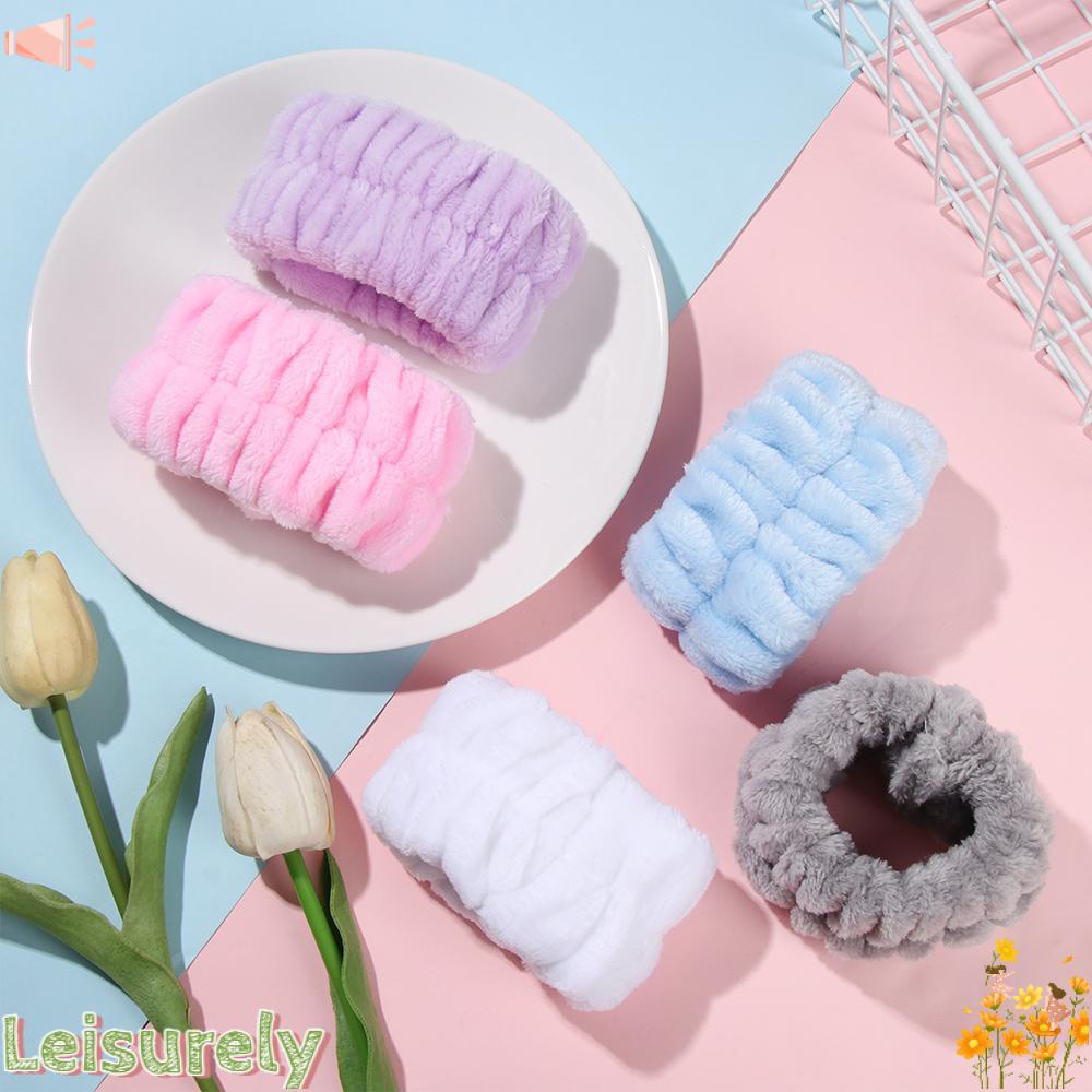 Bộ Băng Đô Đeo Cổ Tay Và Cổ Tay Dạng Lỏng Mềm Mại Ngăn Ngừa Chất Lỏng Để Rửa Mặt / Spa / Chạy Bộ / Chạy Bộ