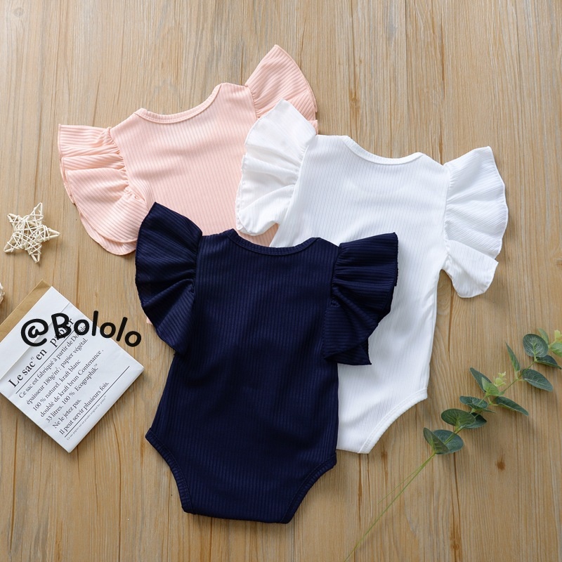 Bololo Áo Liền Quần Tam Giác Phối Ren Thời Trang Cho Bé Gái