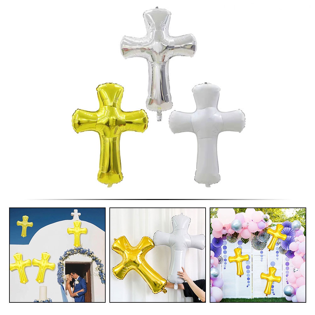 Set 3 Bong Bóng Lá Nhôm 70x51cm Trang Trí Tiệc