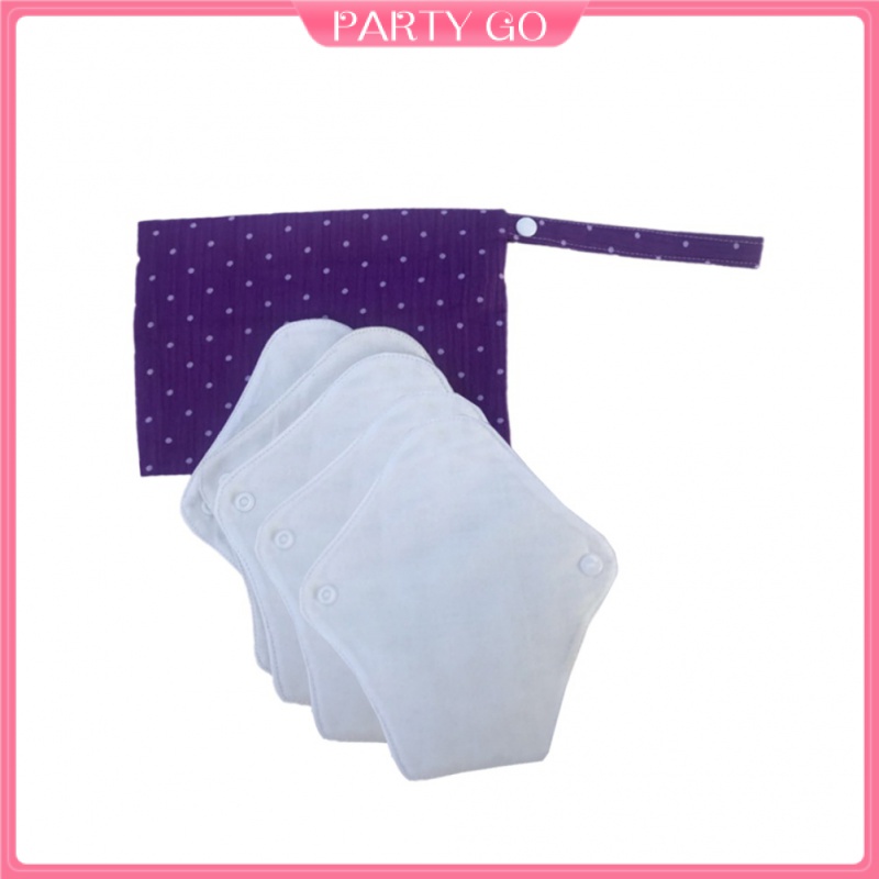 Set 5 Miếng Vải Vệ Sinh Bằng Cotton Có Thể Tái Sử Dụng