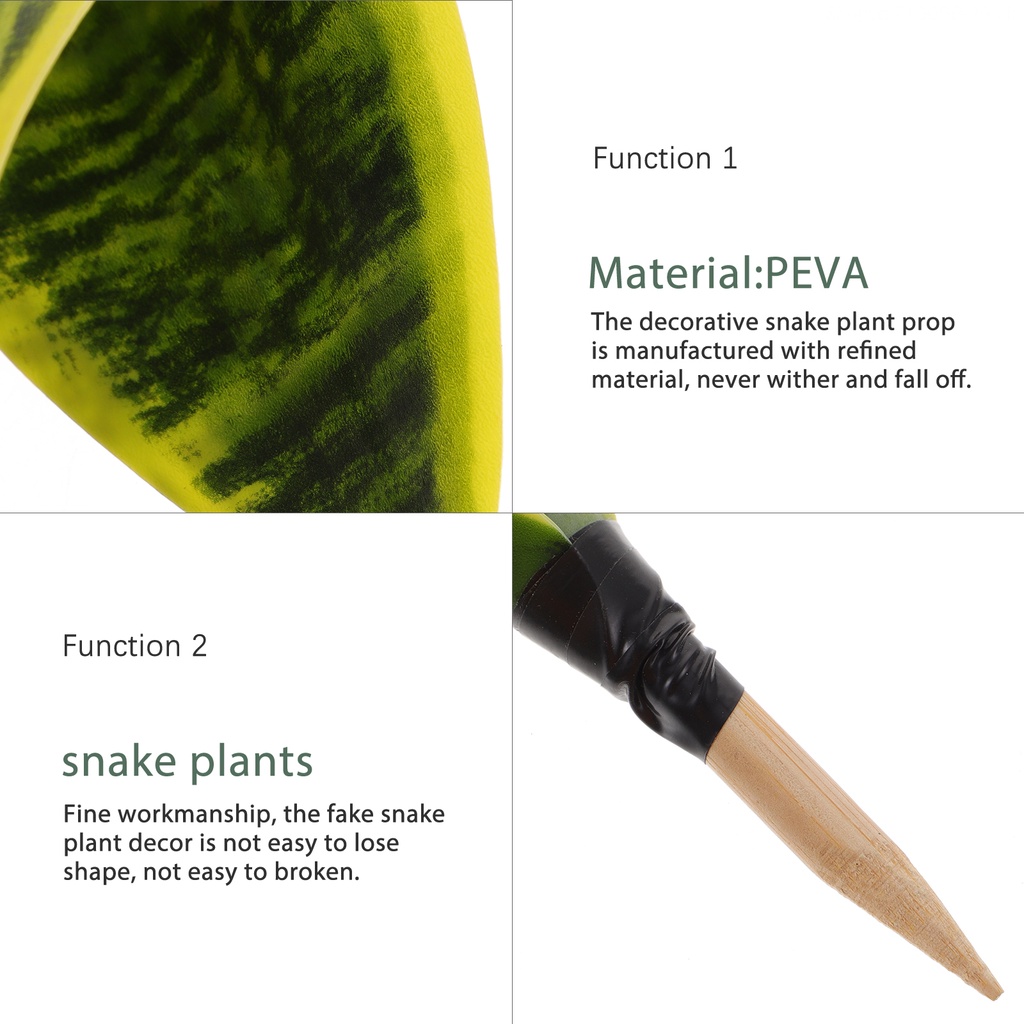 Bộ 2 Hổ Sansevieria Bằng Nhựa Peva Nhân Tạo Trang Trí Văn Phòng / Trong Nhà / Ngoài