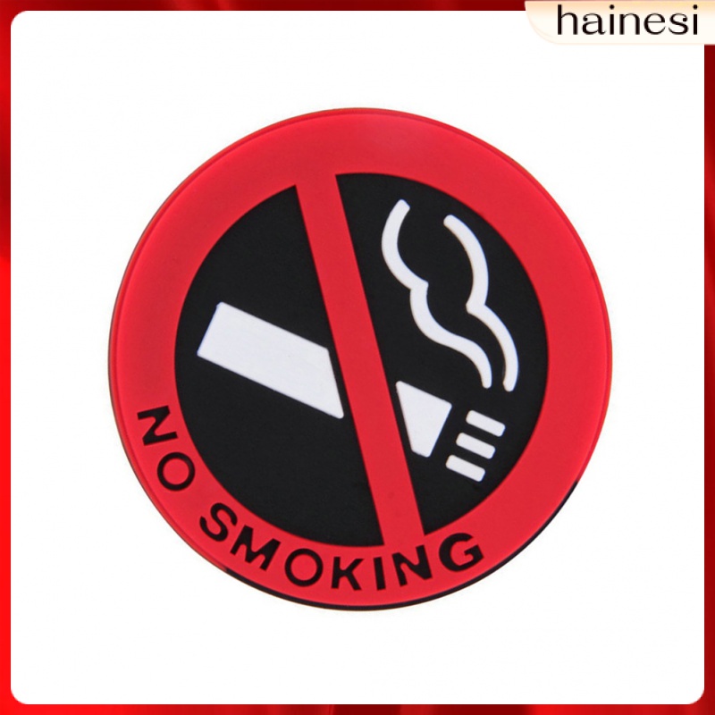 Set 10 Miếng Dán Tự Dính Bền Bỉ In Hình Biển Báo No Logo Cho Xe Hơi