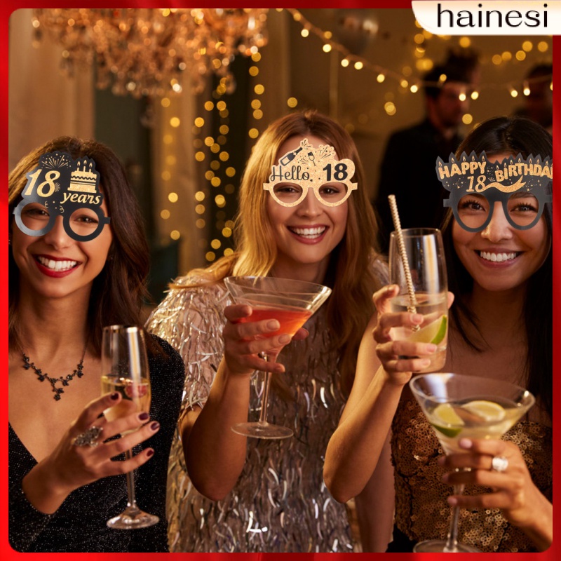 Set 6 Cặp Kính Mát 18th 40th Phong Cách Hipster Dành Cho Nam