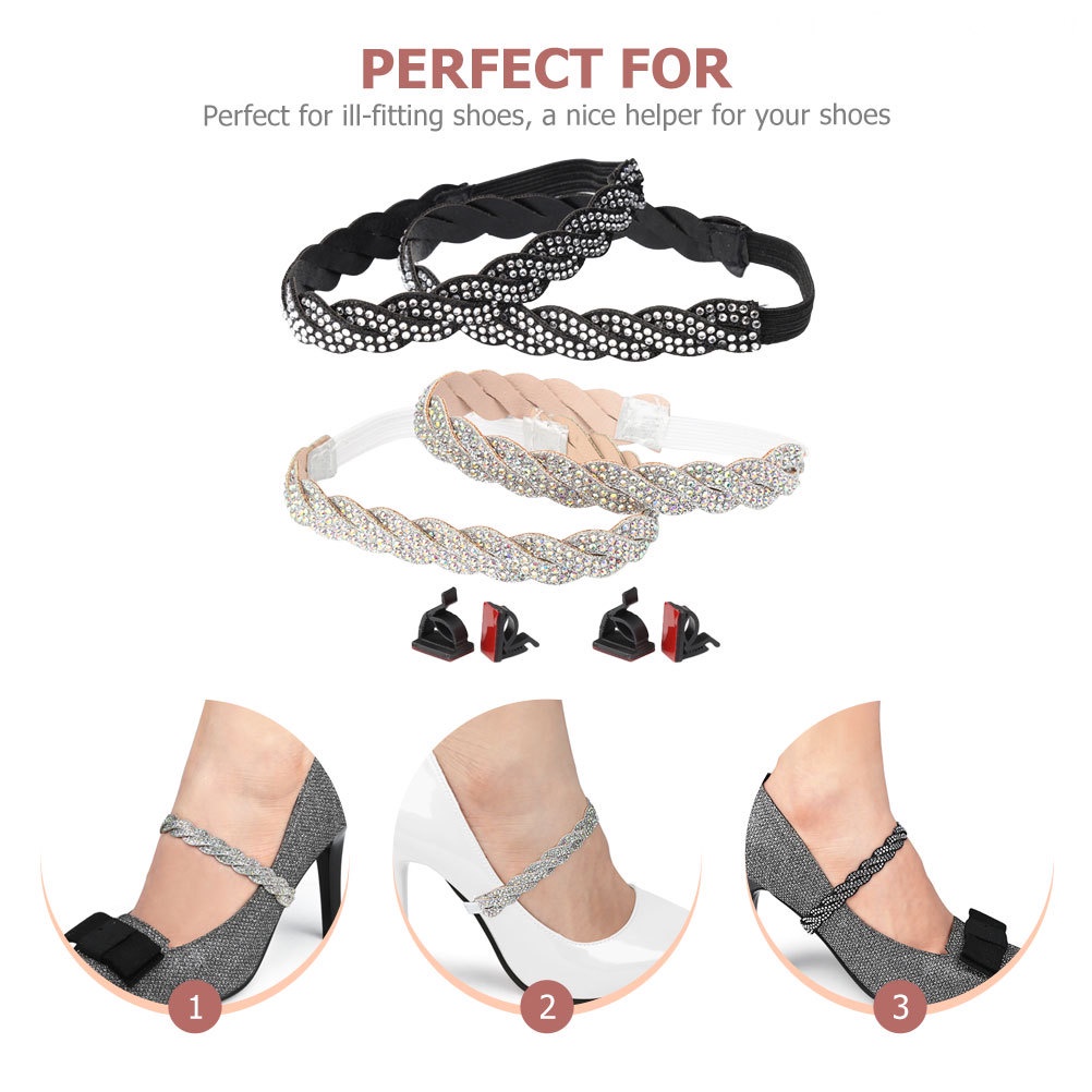 Set 4 Dây Cột Giày Cao Gót Co Giãn Chống Rơi