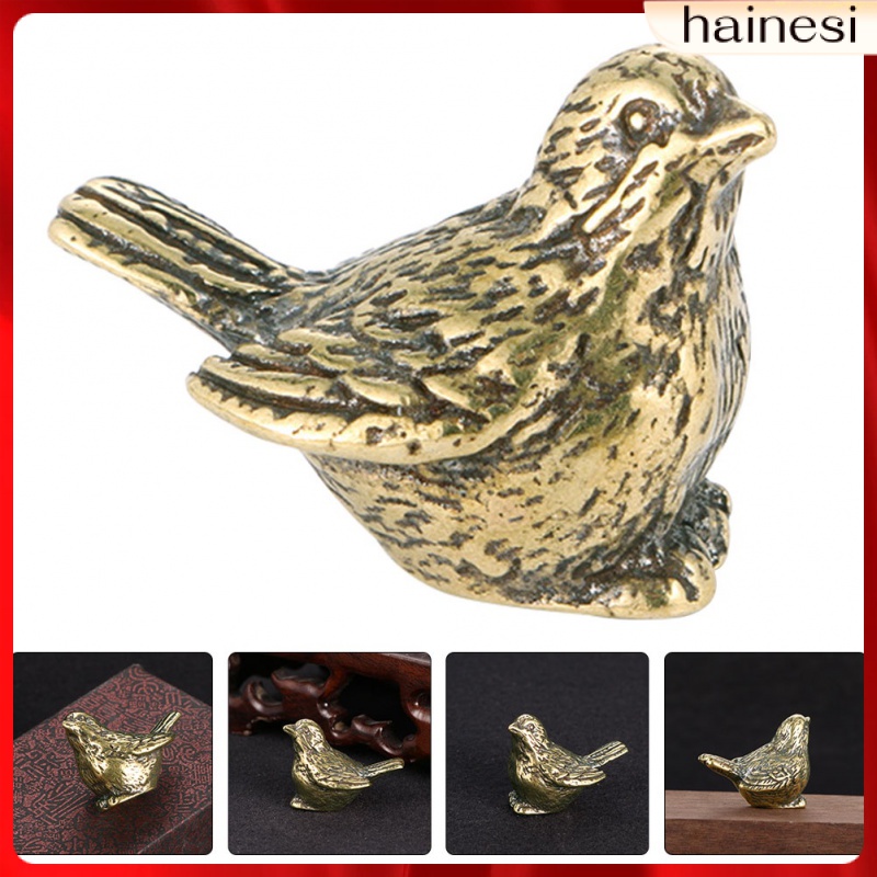 Mô Hình Chim Sẻ Vàng Bằng Đồng Thau Phong Cách Vintage Trang Trí Sân Vườn