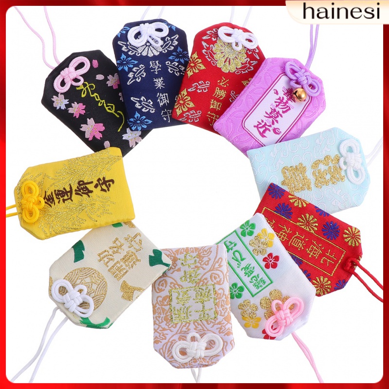 Set 10 Túi Đựng Quà Hình Omamori Mang Lại May Mắn Phong Cách Nhật Bản