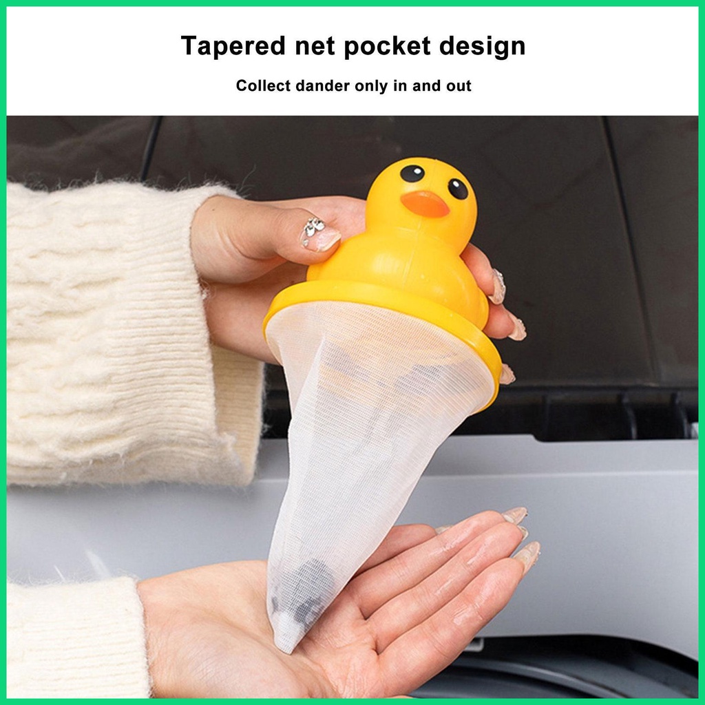 Túi Lưới Lọc Lông Thú Cưng Hình Vịt Vàng Tiện Dụng Khi Giặt Máy