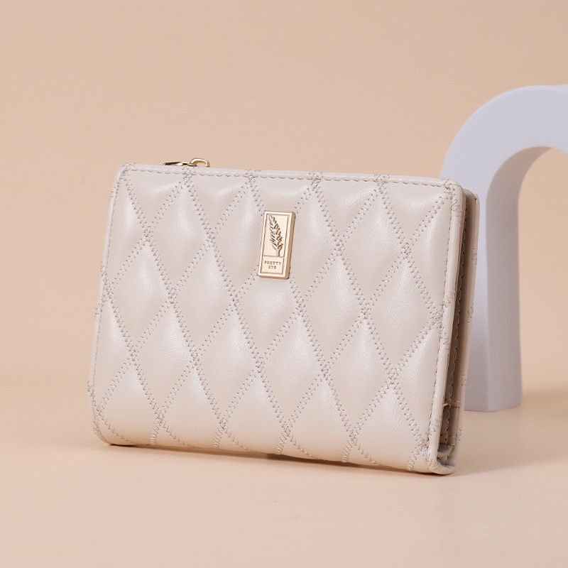 Ví Da PU Mềm Cỡ Vừa Thiết Kế Đơn Giản Thời Trang Cho Nữ Giá Đỡ